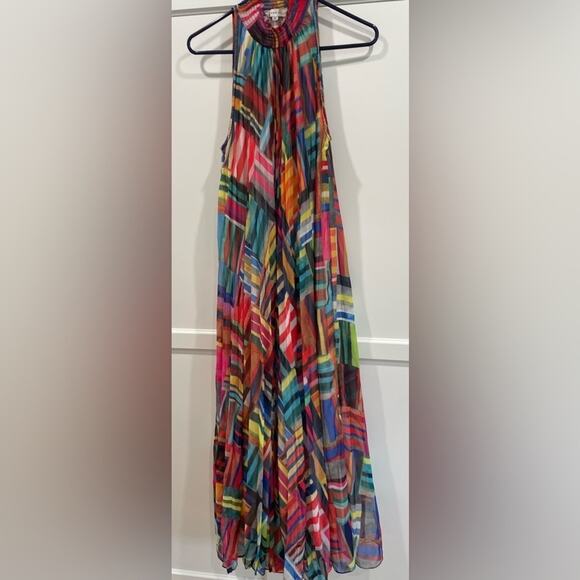 Ranna Gill (Anthropologie) Geo Halter Maxi Dress- M - Picture 6 of 10